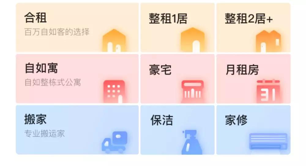 自如App首页
