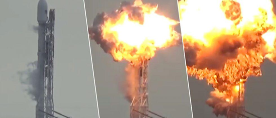 SpaceX火箭爆炸的几个瞬间