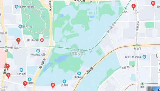 （深大一公里范围内搜索“某电子烟品牌”的结果）