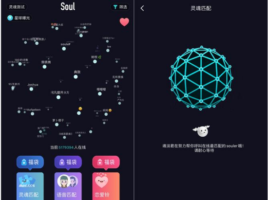 Soul星球匹配，来源：36kr