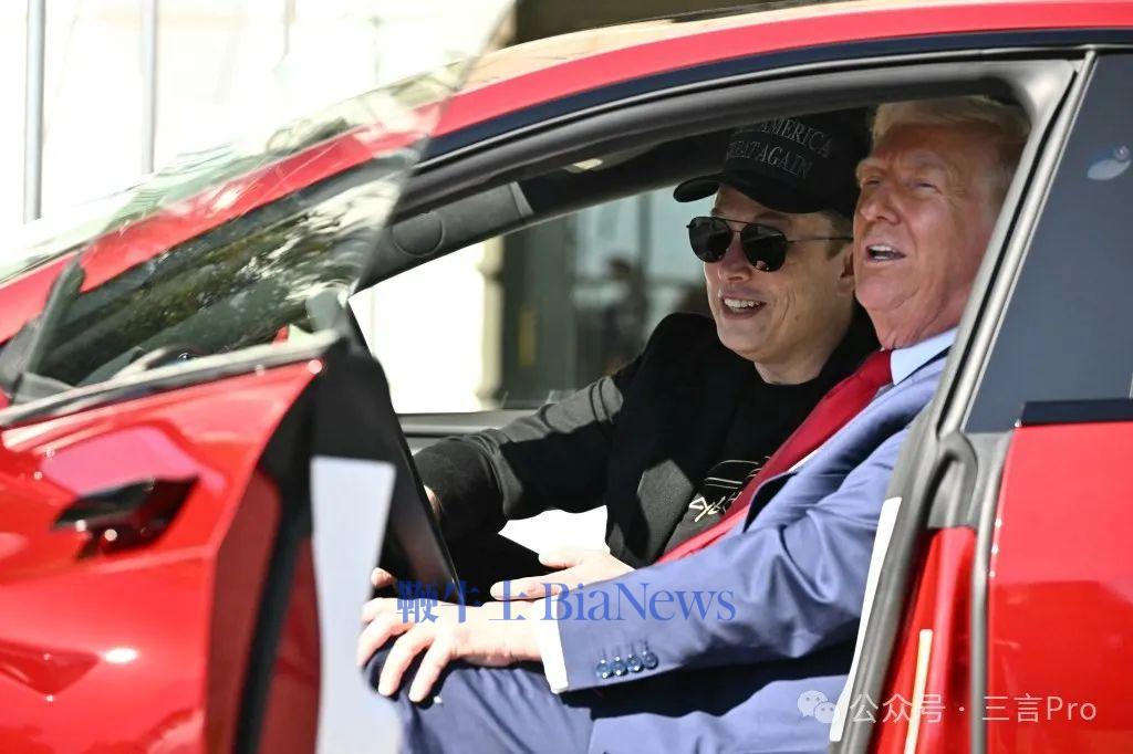 Tesla dealerships and vehicles have been vandalized in light of CEO Elon Musk's role in President Trump's administration. Musk is seen left alongside Trump inside a Tesla parked near the White House on March 11.
