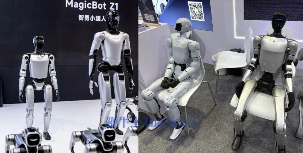 魔法原子和宇树的人形机器人产品。图片来源:乔心怡