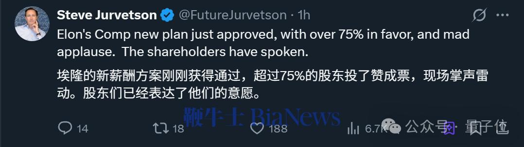 马斯克1万亿美元薪酬方案获批!