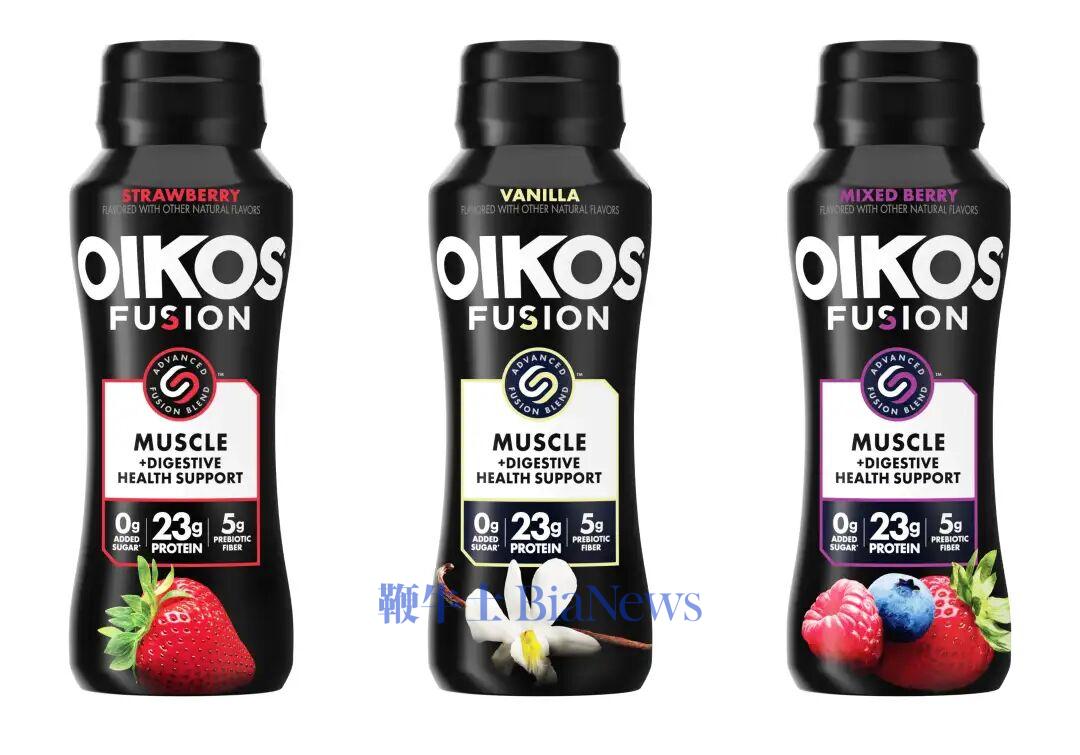 danone oikos fusion range in 7 fl oz bottles