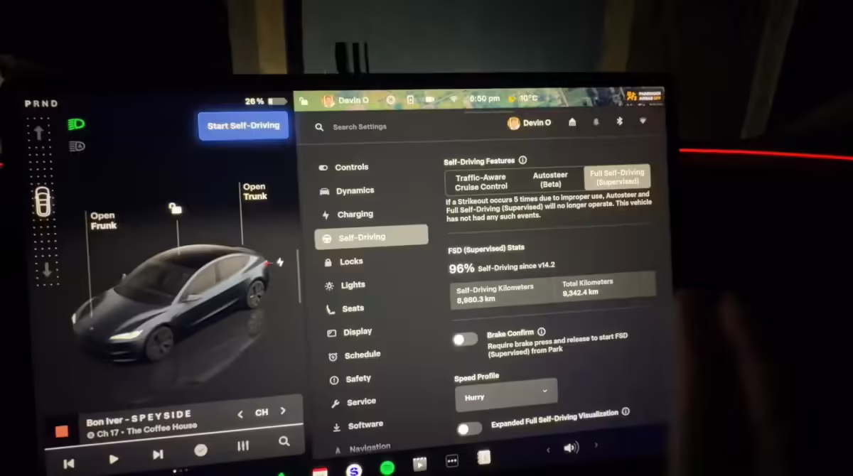 特斯拉推出 2026.2.9 软件更新,移除“Autopilot”名称