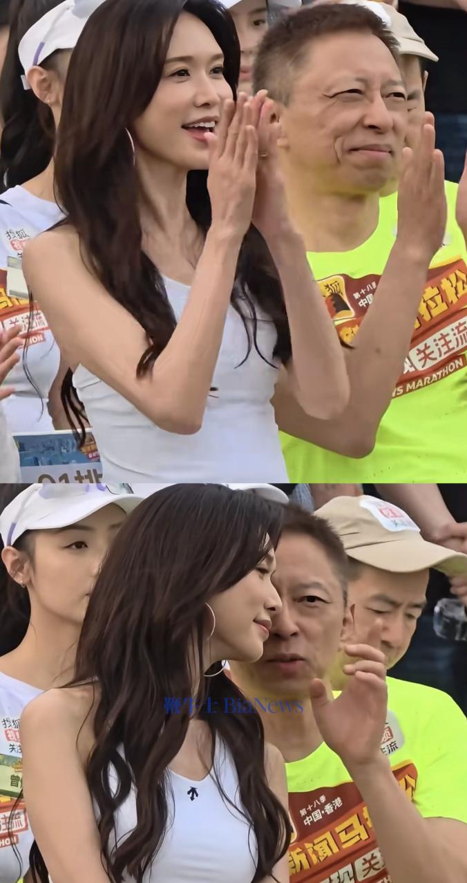 林志玲与张朝阳同跑马拉松,状态超绝