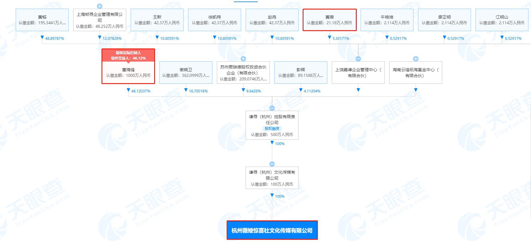 董海锋新公司以薇娅命名